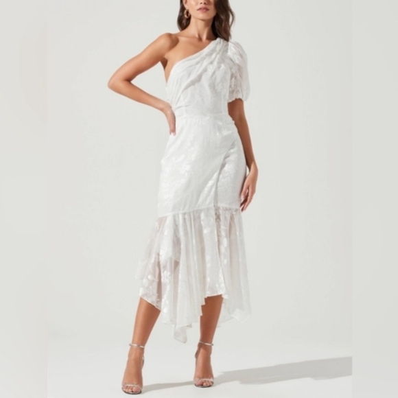 ASTR SANTORINI MIDI‎ DRESS WHITE XS - Picture 1 of 14